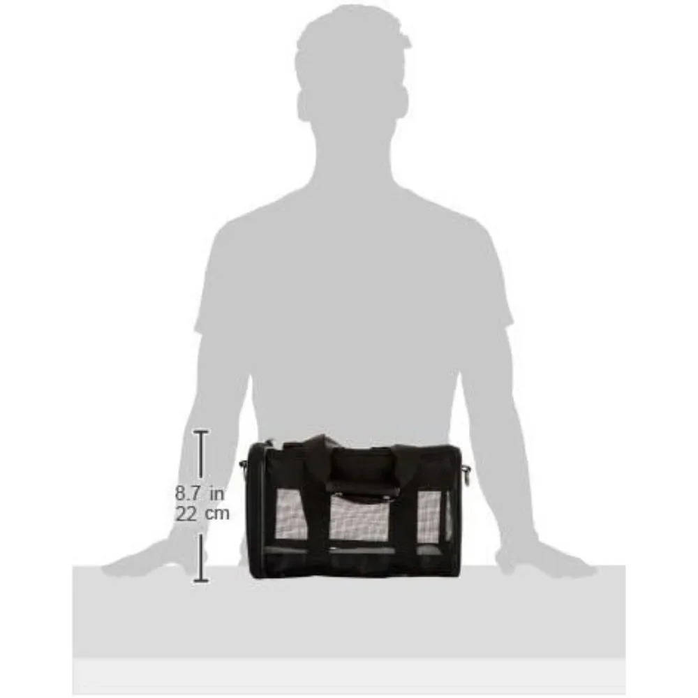 Amazon Basics Small Pet Travel Carrier - Soft-Sided - Black - No Wheels